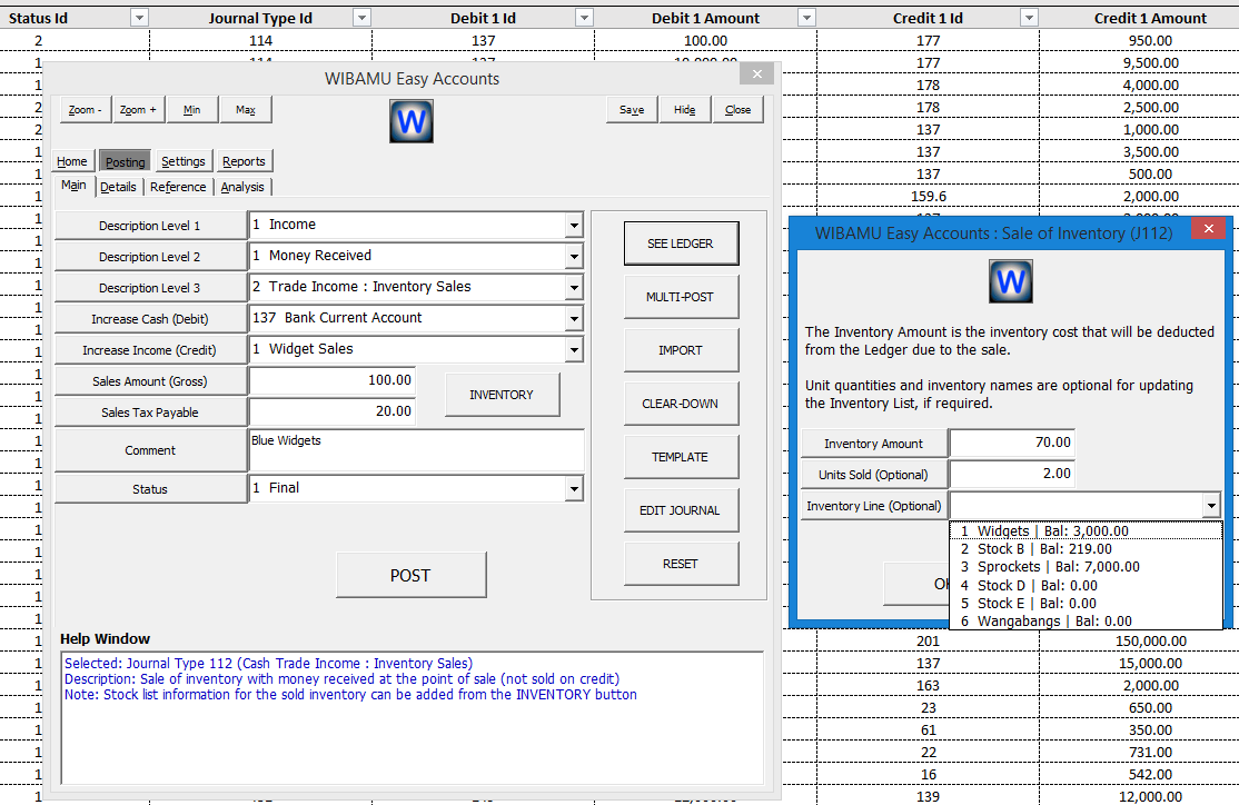 9. WIBAMU - Posting, Inventory